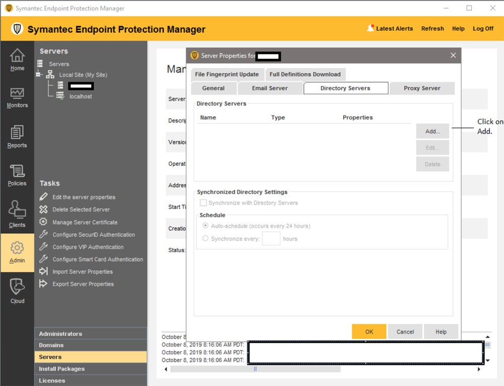 Image of Symantec Endpoint Protection Manager.