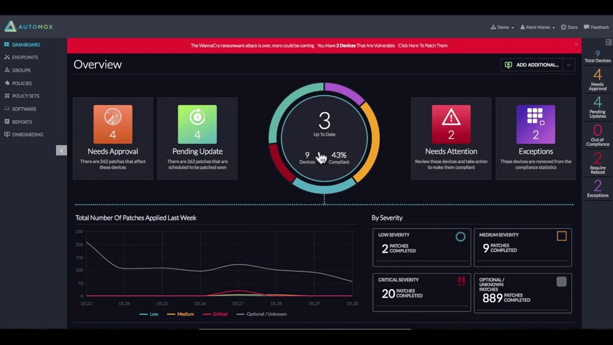 Automox interface