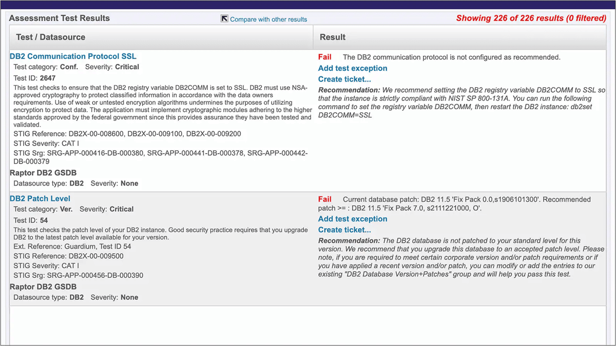 IBM Guardium interface