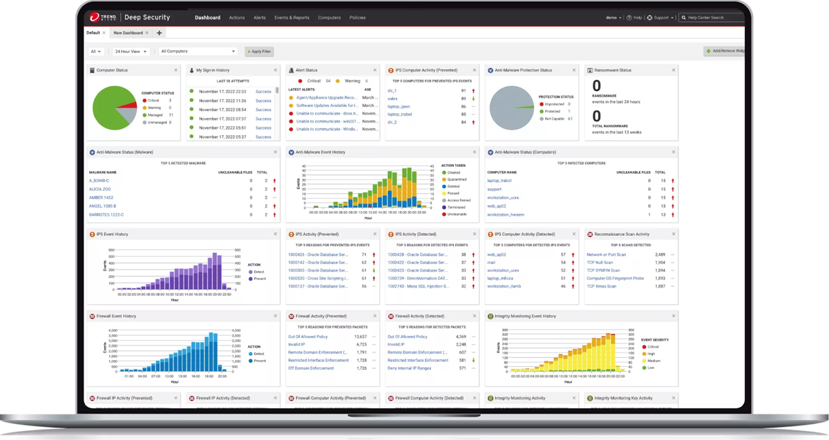 Trend Micro Deep Security interface